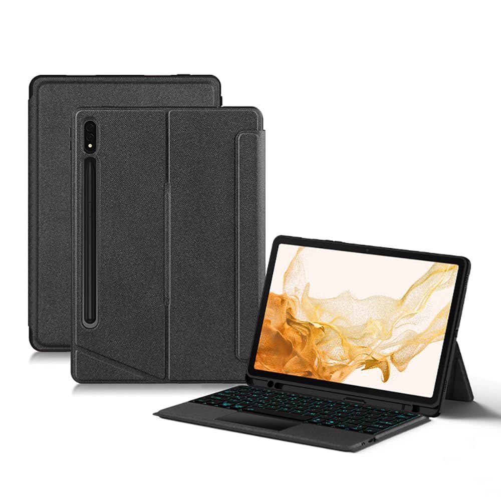 SAMSUNG - Galaxy tab s7 or s8キーボード カバー keyboard 純正 Amazon.com: SAMSUNG Galaxy Tab S8 and Tab S7 Book Cover